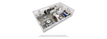 3D Floor Plan | Live/Work | 563 SQFT