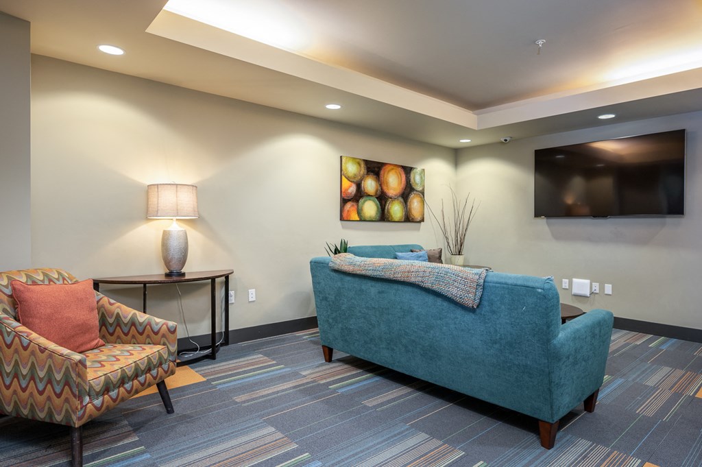 Studios in Everett WA - The Waterline - Vibrant Work Shop and Craft Room with Storage Space and Table Seating