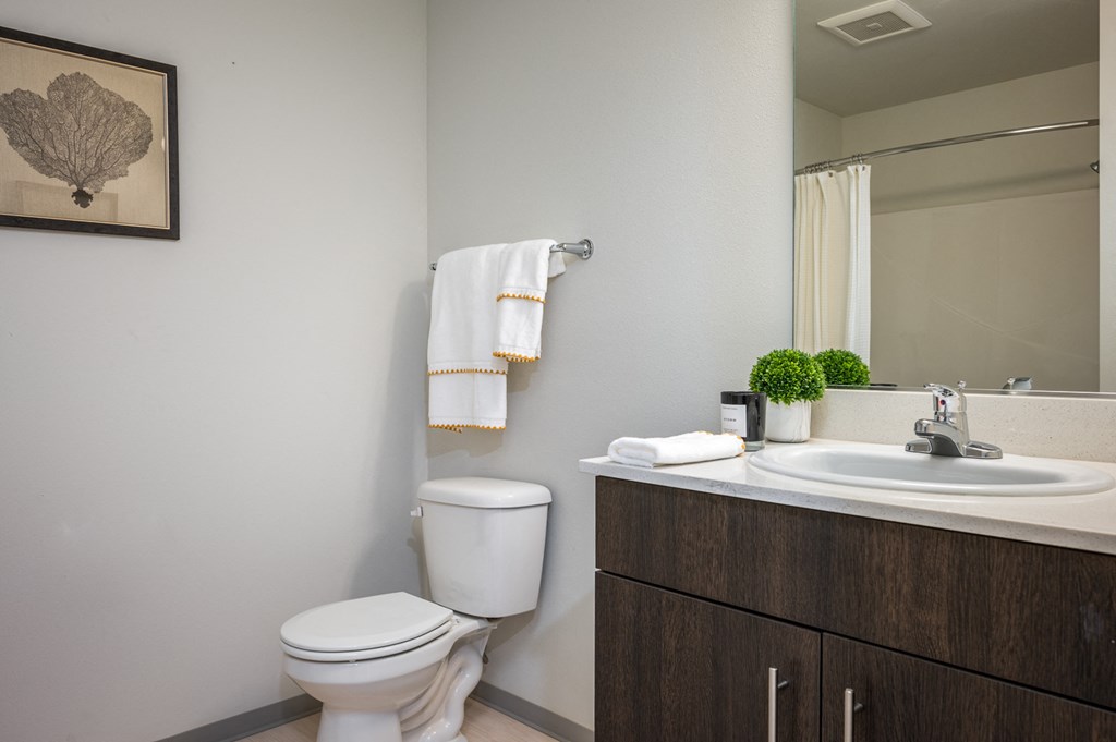 One Bedroom Apartments in Everett WA - The Waterline - Bathroom