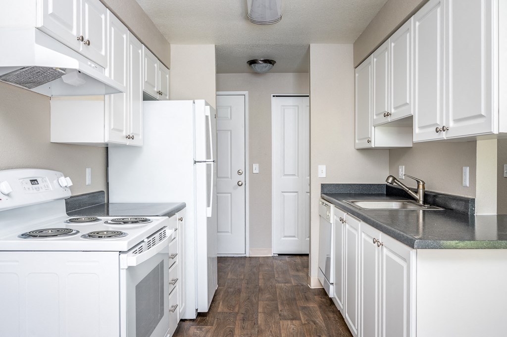 The Crossings| Kitchen with White Cabinets