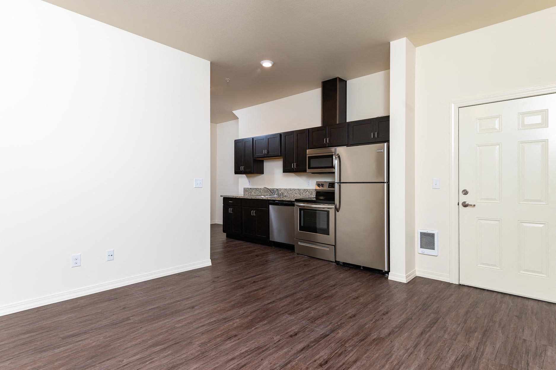 Living room and kitchen open to each other.