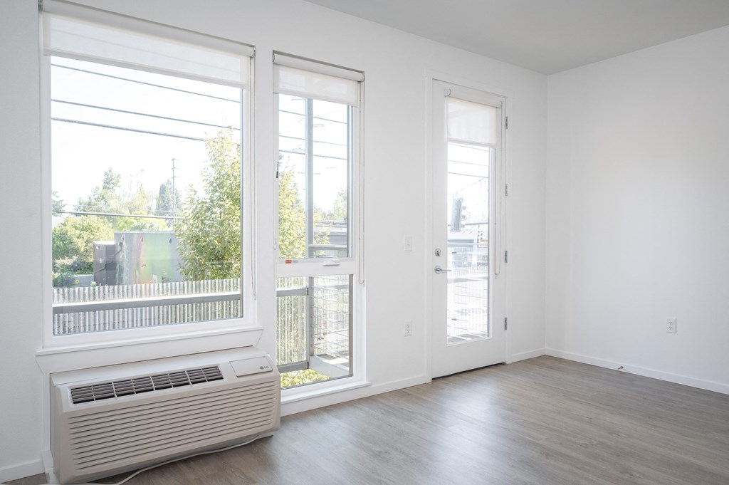 The Lenox | Living Room Area with Large Windows