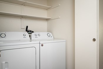 a laundry room with a washer and dryer - Photo Gallery 25