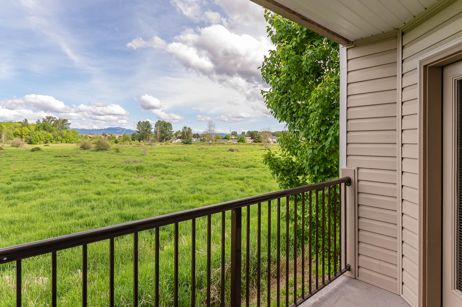 Apartment view from balcony/deck