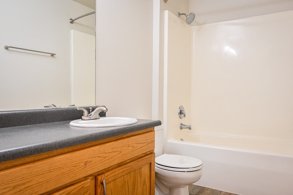 a bathroom with a toilet sink and bathtub