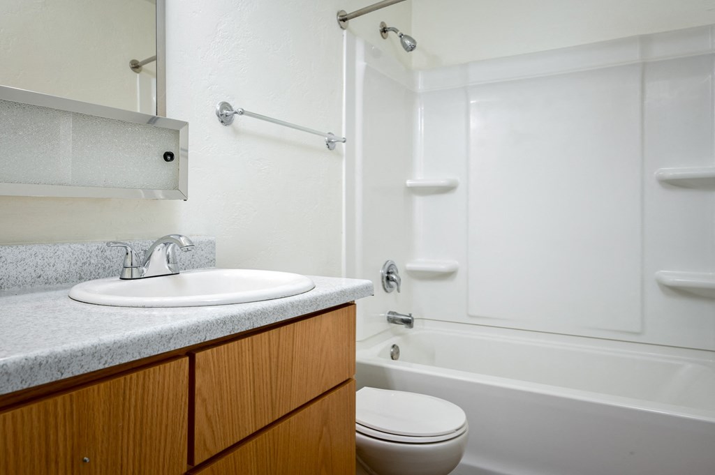 a bathroom with a sink toilet and a shower
