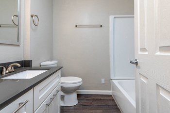 Vantage at Hillsdale | #3 Bathroom with White Cabinetry and Ample Storage - Photo Gallery 15