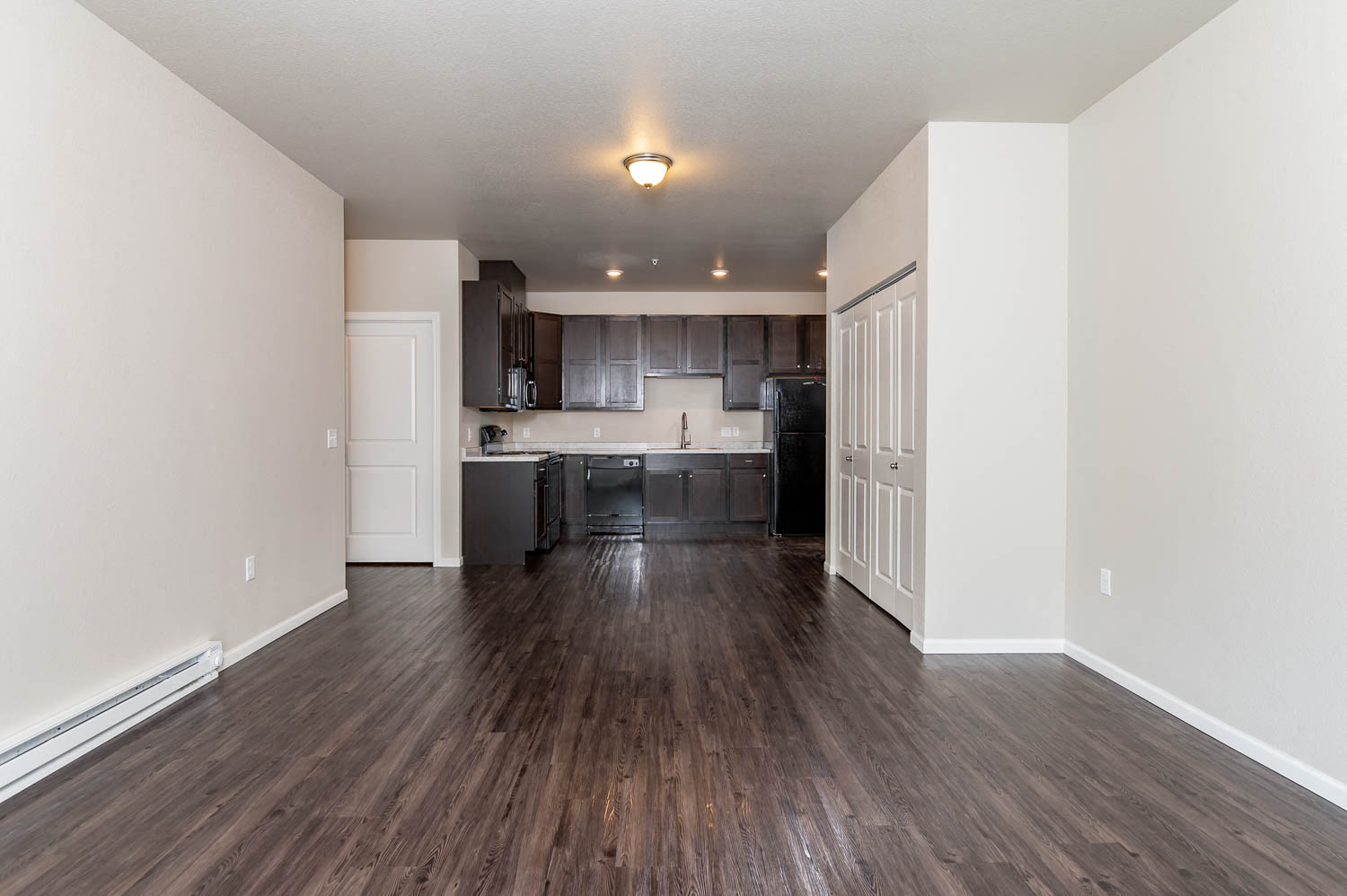 Port View Apartments | Living Room, Dining Room and Kitchen