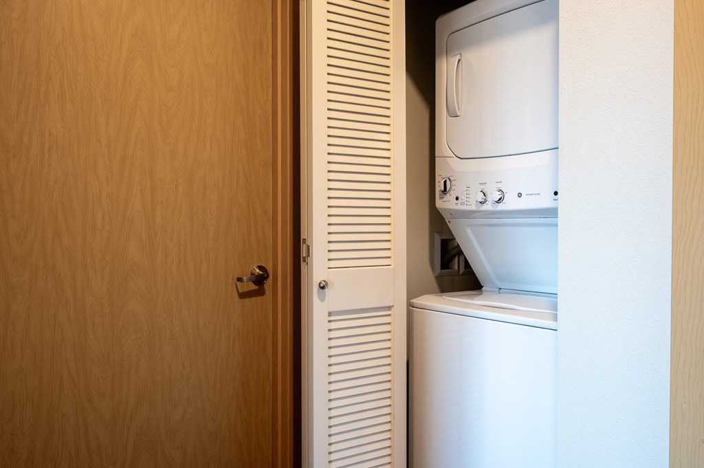 stacked washer and dryer