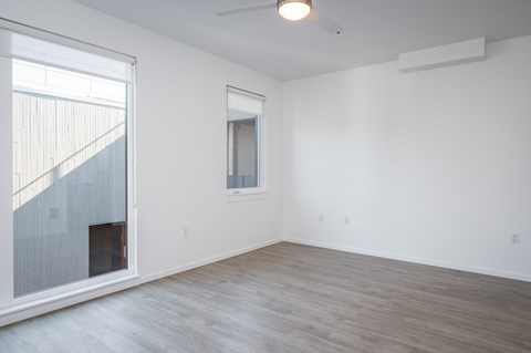 The Lenox | Living Room Area with Large Windows