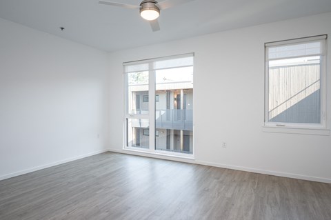 The Lenox | Living Room with Large Windows