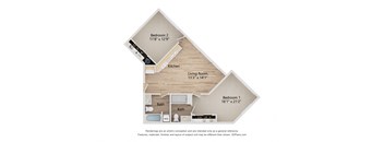 bedroom floor plan  the residences at sawmill estates apartments in