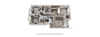 Wingate Square Two Bedroom Floor Plan