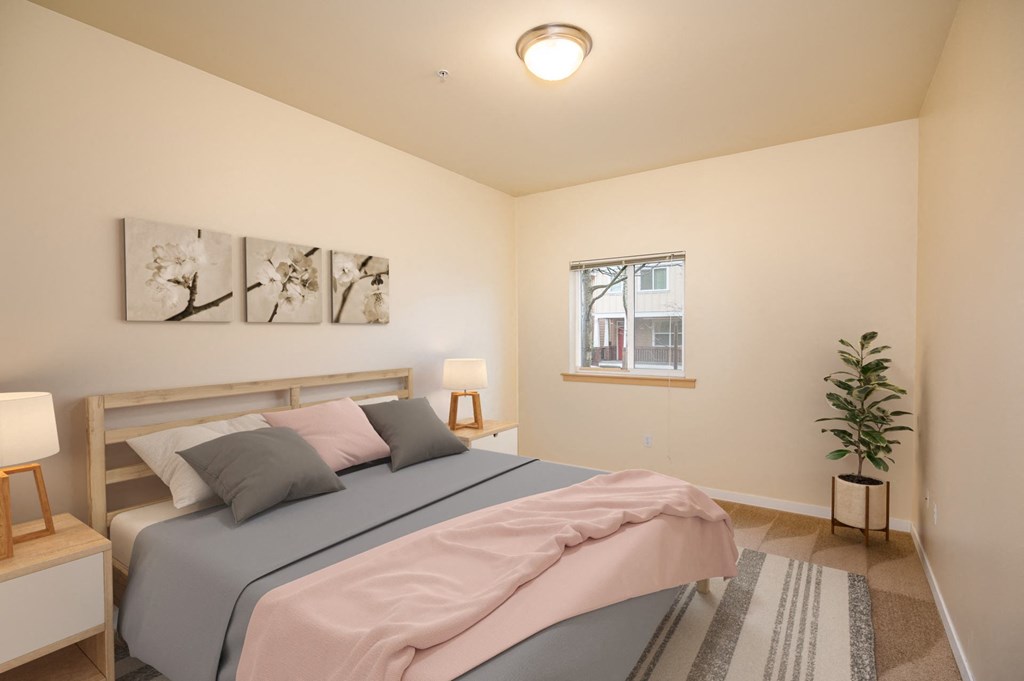 Fairview Village | Spacious Bedroom View with Wall to Wall Carpeting