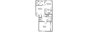 Avenue 66 | One Bedroom Floor Plan