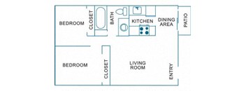 River Run Village Two Bedroom Floor Plan
