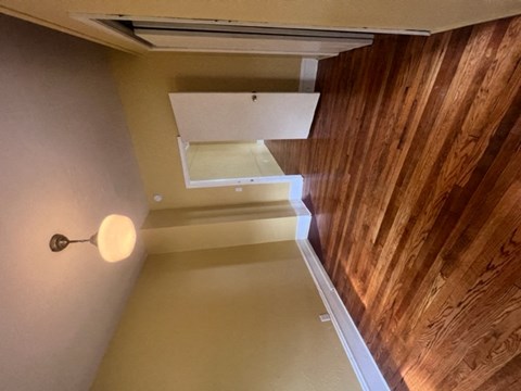 a view of the stairwell from the bottom of the stairs