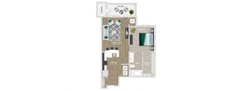 1 bed 1 bath D at Crabtree Lakeside Apartments, North Carolina, 27612
