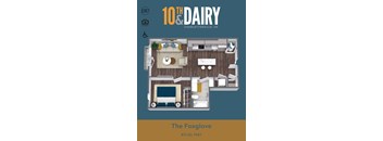 A floor plan of a 10th Dairy property in Charlottesville, VA.