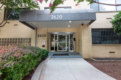 The front of a building with the number 2620 on it.