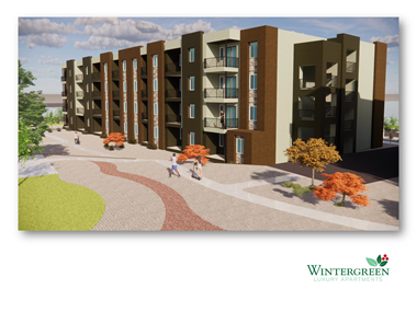 an artist's impression of the proposed apartments at wintergreen