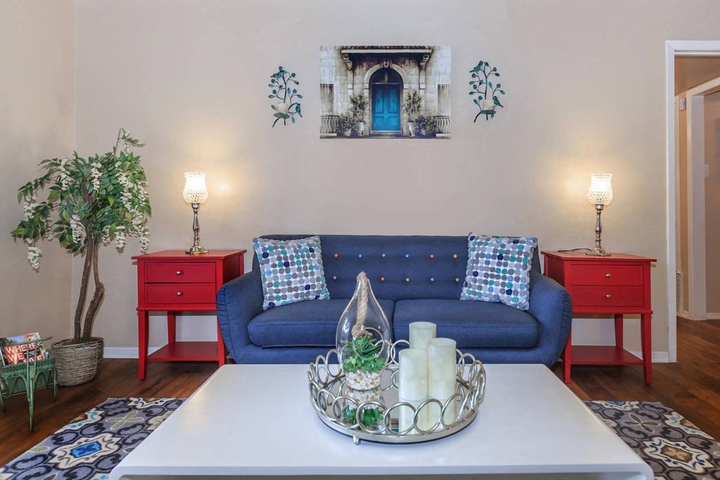 Living Area Interior at Boston Woods Apartments, San Antonio TX, Texas