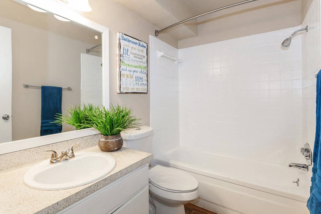 Bathroom With Bathtub at Boston Woods Apartments, San Antonio TX, 78201