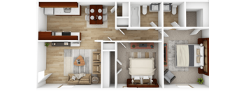 2 Bedroom 1.5 Bath at Cedar Run Apartments, Memphis