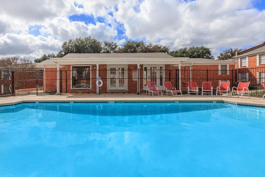 Blue Cool Swimming Pool at Boston Woods Apartments, San Antonio TX