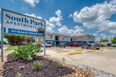 Property Signage at South Park Apartments, Texas