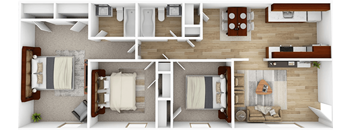 3 Bedroom 2 Bath at Cedar Run Apartments, Tennessee 38115