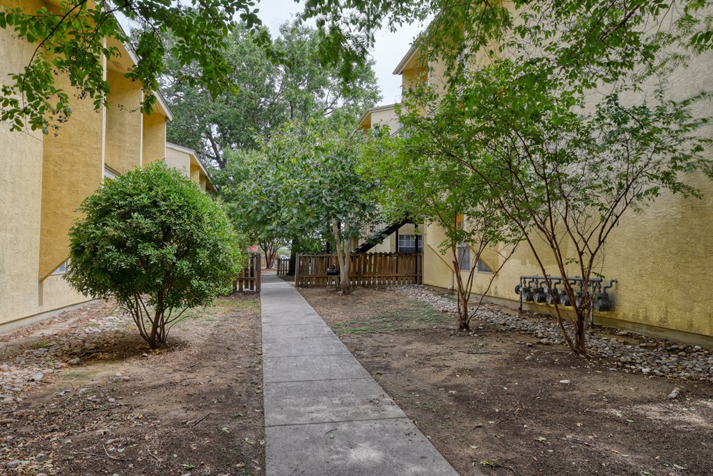 Courtyard walking Path at Mayfield Gardens, San Antonio, Texas
