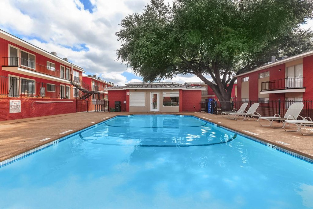 Pristine swimming pool at Boston Woods Apartments, San Antonio TX, 78201