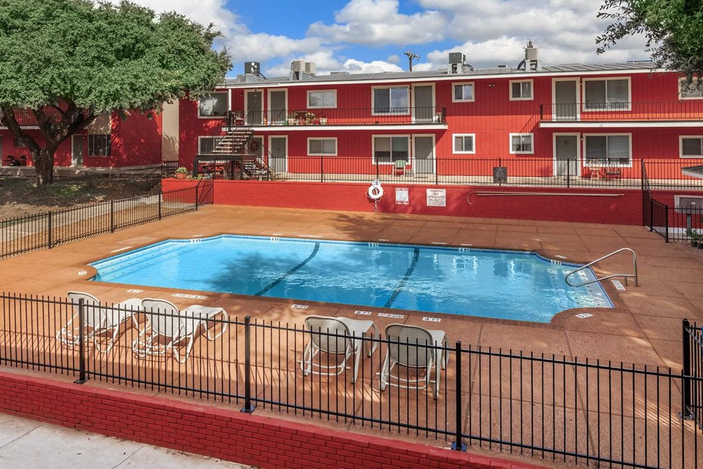 Secured Pool at Boston Woods Apartments, Texas