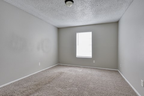 an empty room with carpet and a window at Eagle View Apartments, Pleasanton, TX, 78064