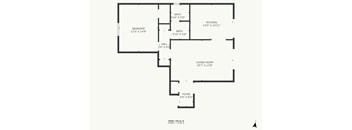 A black and white image of a floor plan for a house.