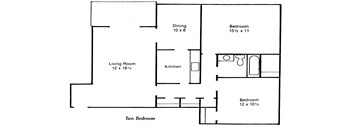 2 Bedroom 1 Bath (2dS)