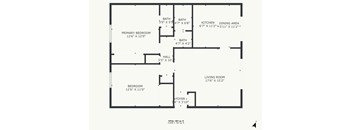 A black and white image of a floor plan for a house.