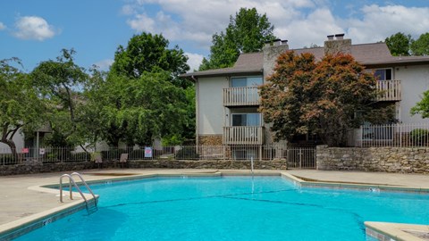 our apartments have a large swimming pool in front of our building