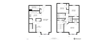 Two floor plans for a Matterport house.