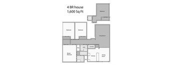 the floor plan of 4 br house 1600 sq ft