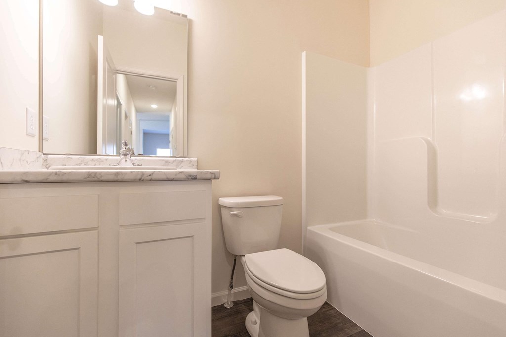 a bathroom with a toilet sink and bathtub