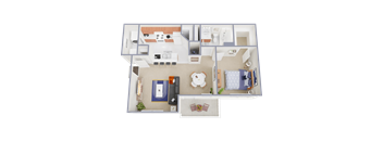 1 Bed 1 Bath B