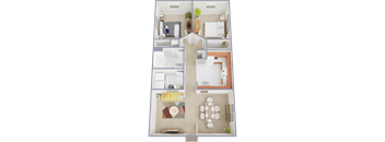 2 Bed 1 Bath