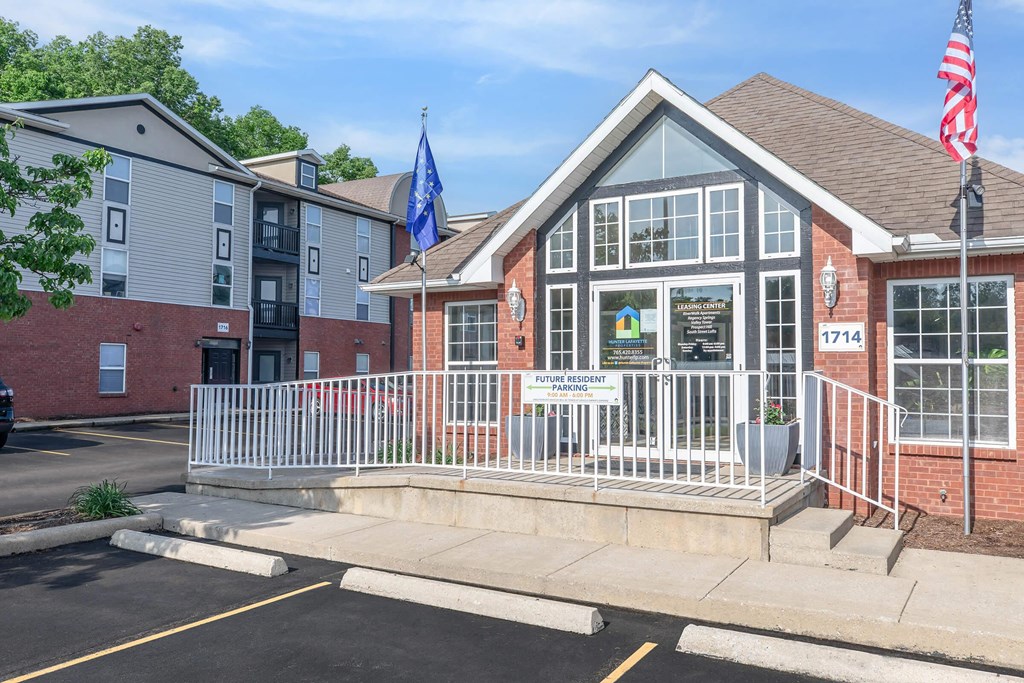 A building with a sign that says "Future Veteran's Village" is shown.