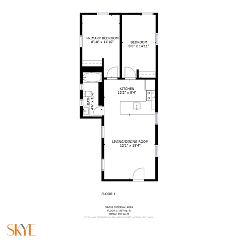 bedroom floor plan | luxury apartments in brooklyn heights | the mille brookhaven