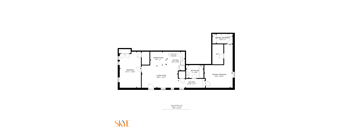 floor plan of 55 north luxury apartments to rent in the north end of boston