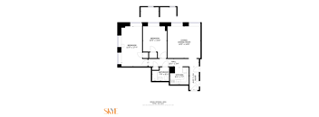 a floor plan of a home with an open floor plan