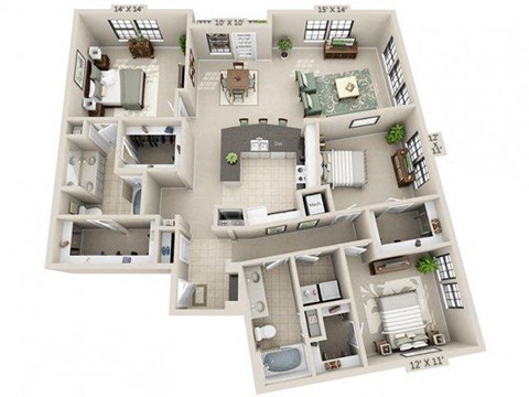 3 Hermann Museum Circle Studio-3 Beds Apartment for Rent - Photo Gallery 74