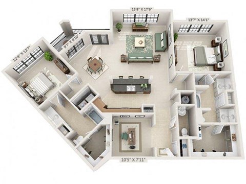 3 Hermann Museum Cir Dr Studio-3 Beds Apartment for Rent - Photo Gallery 58